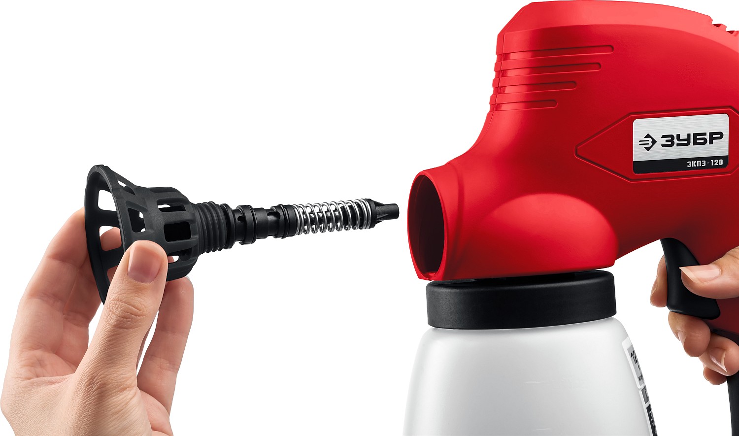 ЗУБР 120 Вт, краскопульт электрический, безвоздушный (ЗКПЭ-120) — фото 8