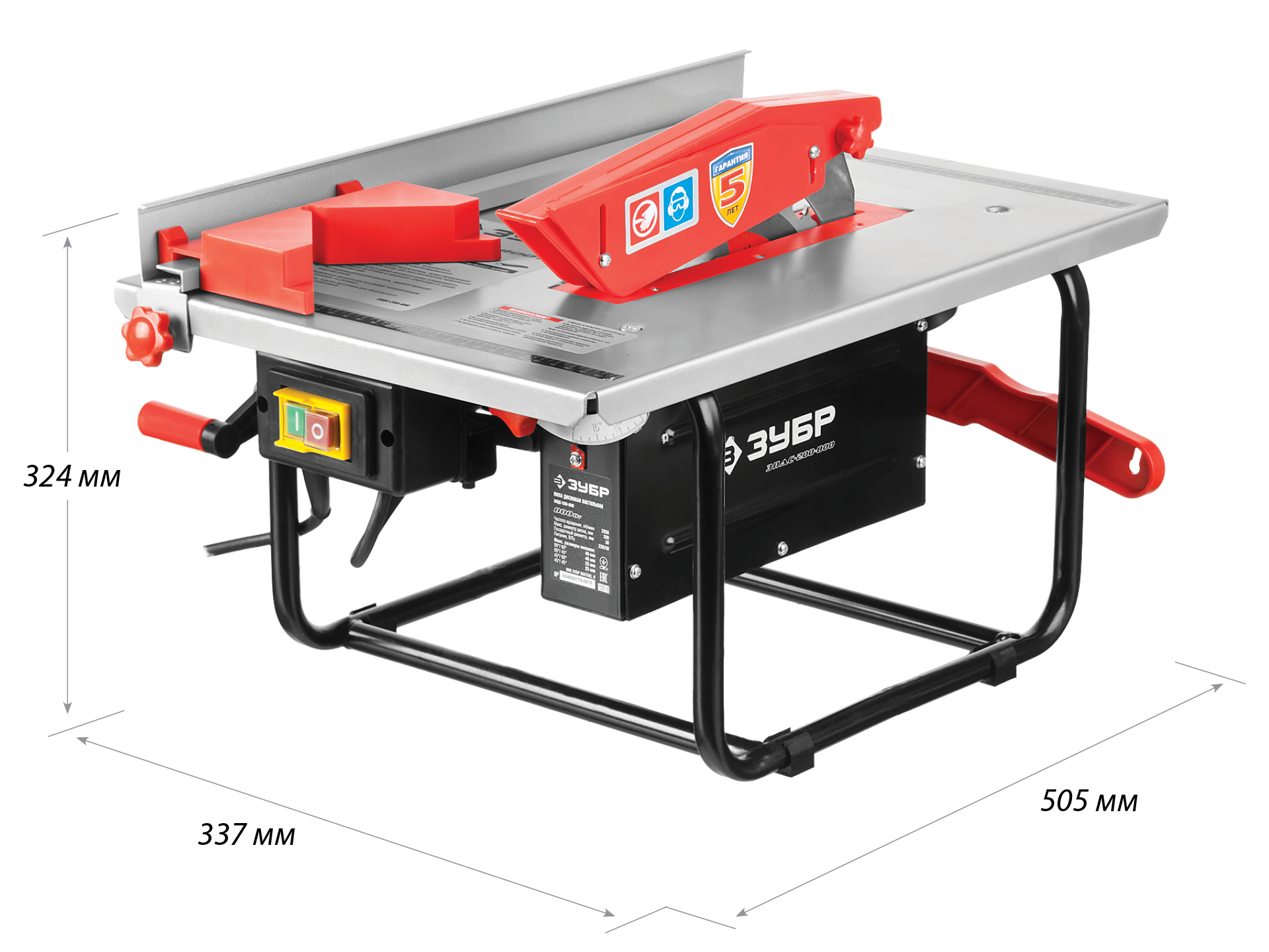 ЗУБР d 200 мм, 800 Вт, настольный распиловочный станок (ЗПДС-200-800) — фото 2