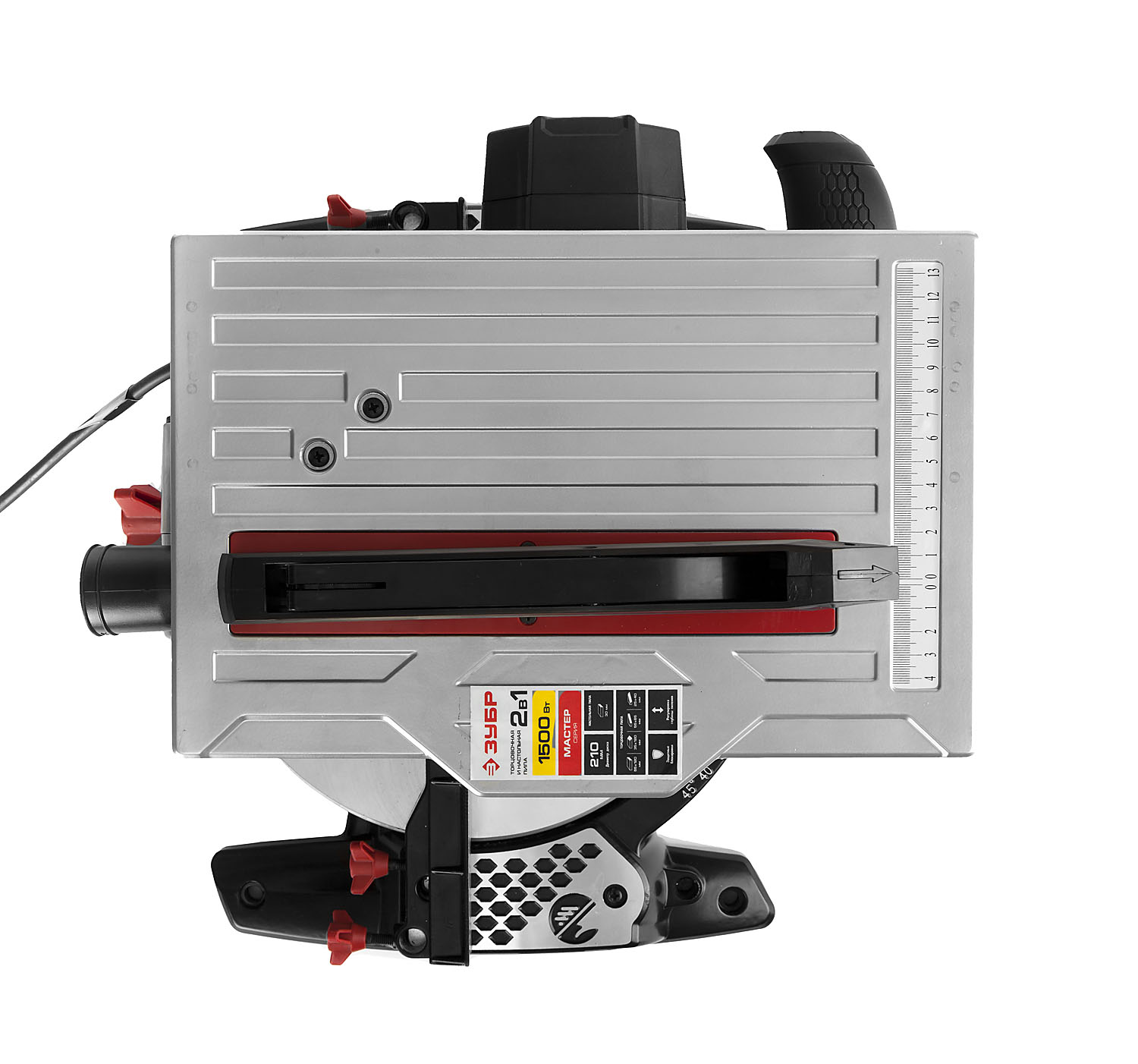 ЗУБР Ø 210, 1500 Вт, пила торцовочная комбинированная (ЗПТК-210-1500) — фото 13