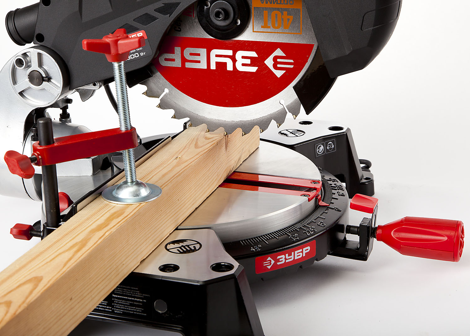 ЗУБР ЗПТК-255-1800 пила торцовочная комбинированная, d 250 х 30 мм, 1800 Вт — фото 16