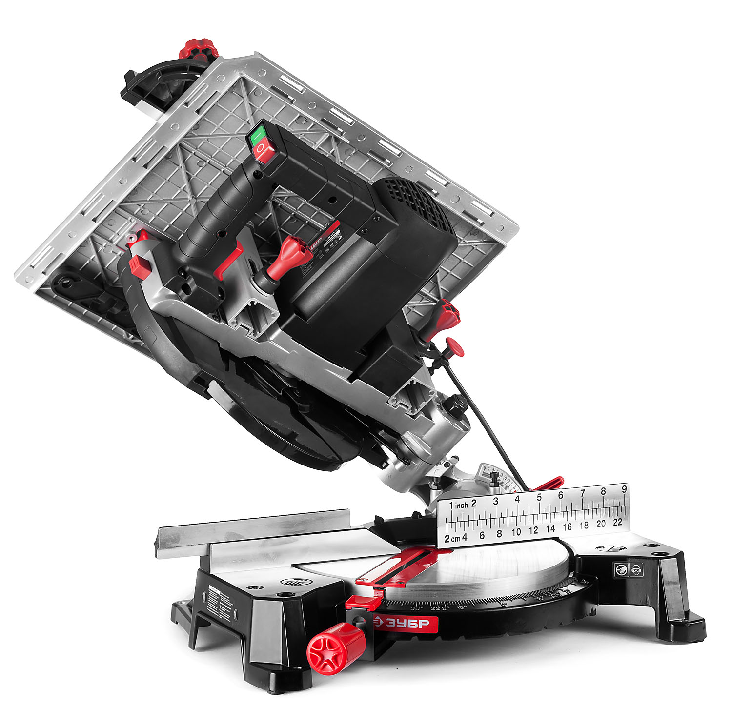 ЗУБР ЗПТК-255-1800 пила торцовочная комбинированная, d 250 х 30 мм, 1800 Вт — фото 6