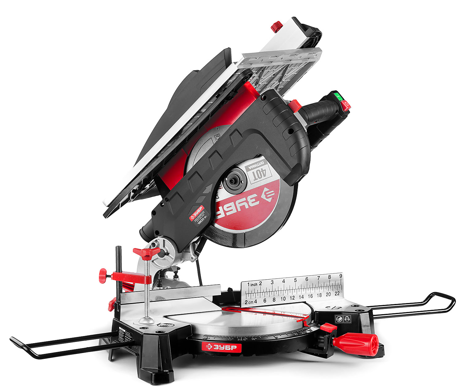 ЗУБР ЗПТК-255-1800 пила торцовочная комбинированная, d 250 х 30 мм, 1800 Вт — фото 7