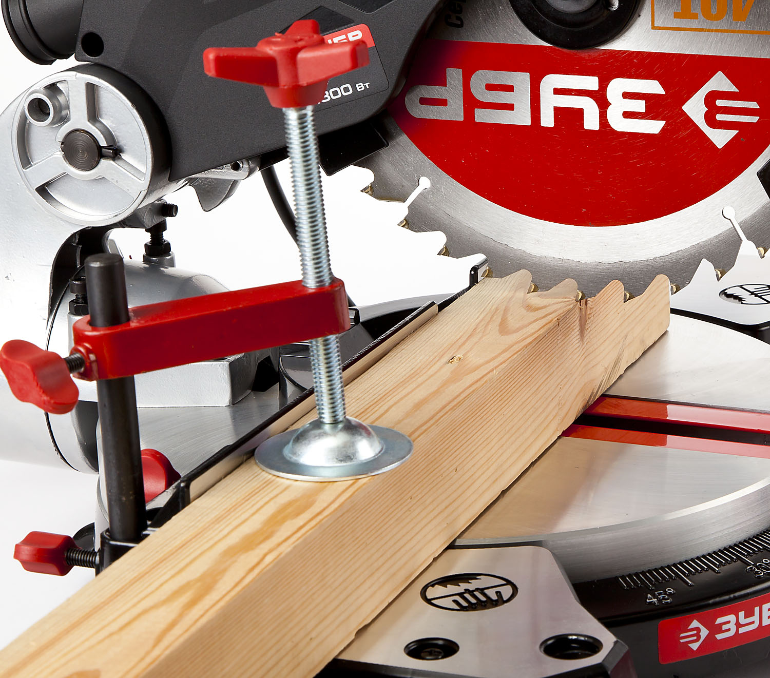 ЗУБР ЗПТК-305-1900 пила торцовочная комбинированная, d 305 х 30 мм, 1900 Вт — фото 19