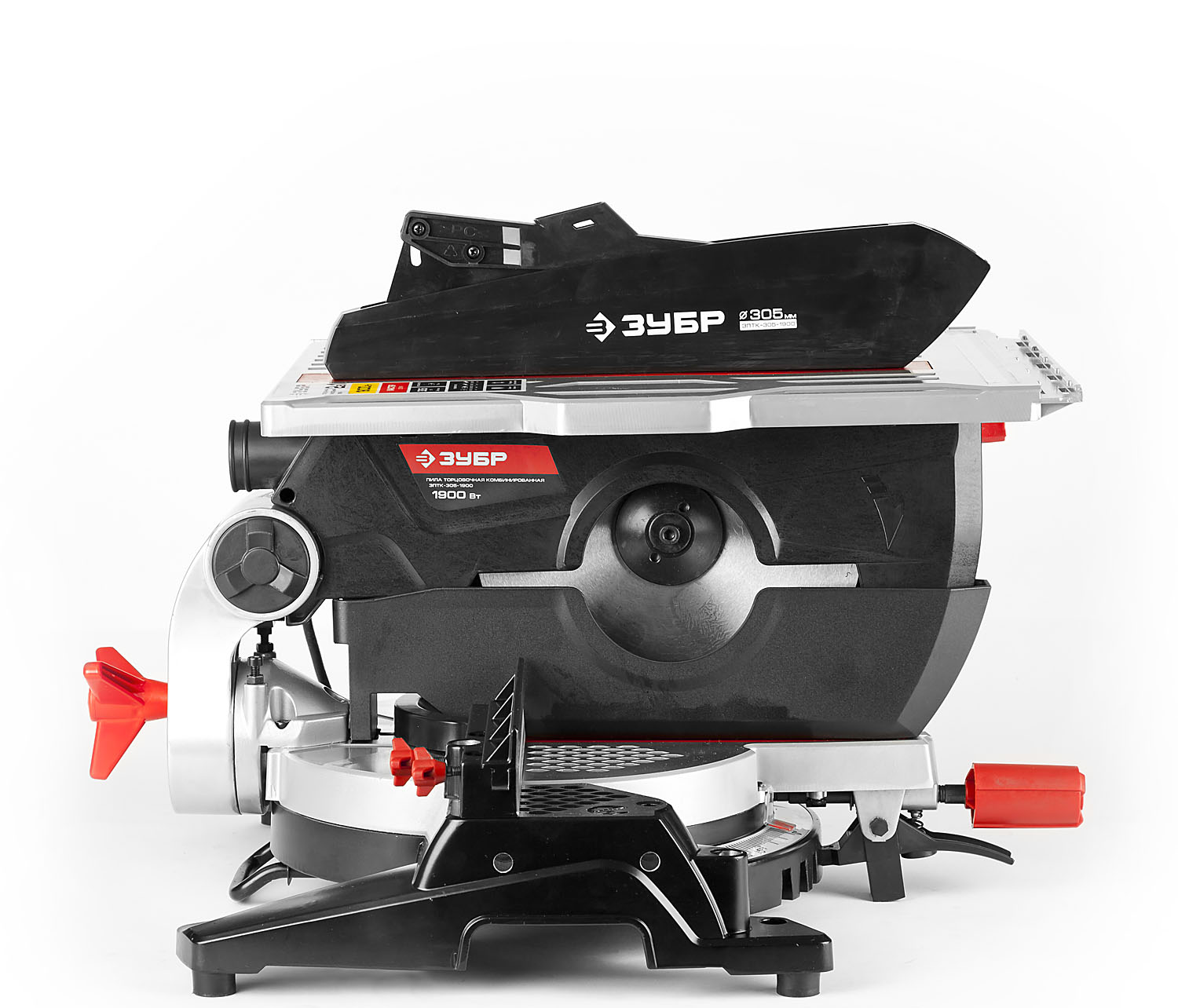 ЗУБР ЗПТК-305-1900 пила торцовочная комбинированная, d 305 х 30 мм, 1900 Вт — фото 9