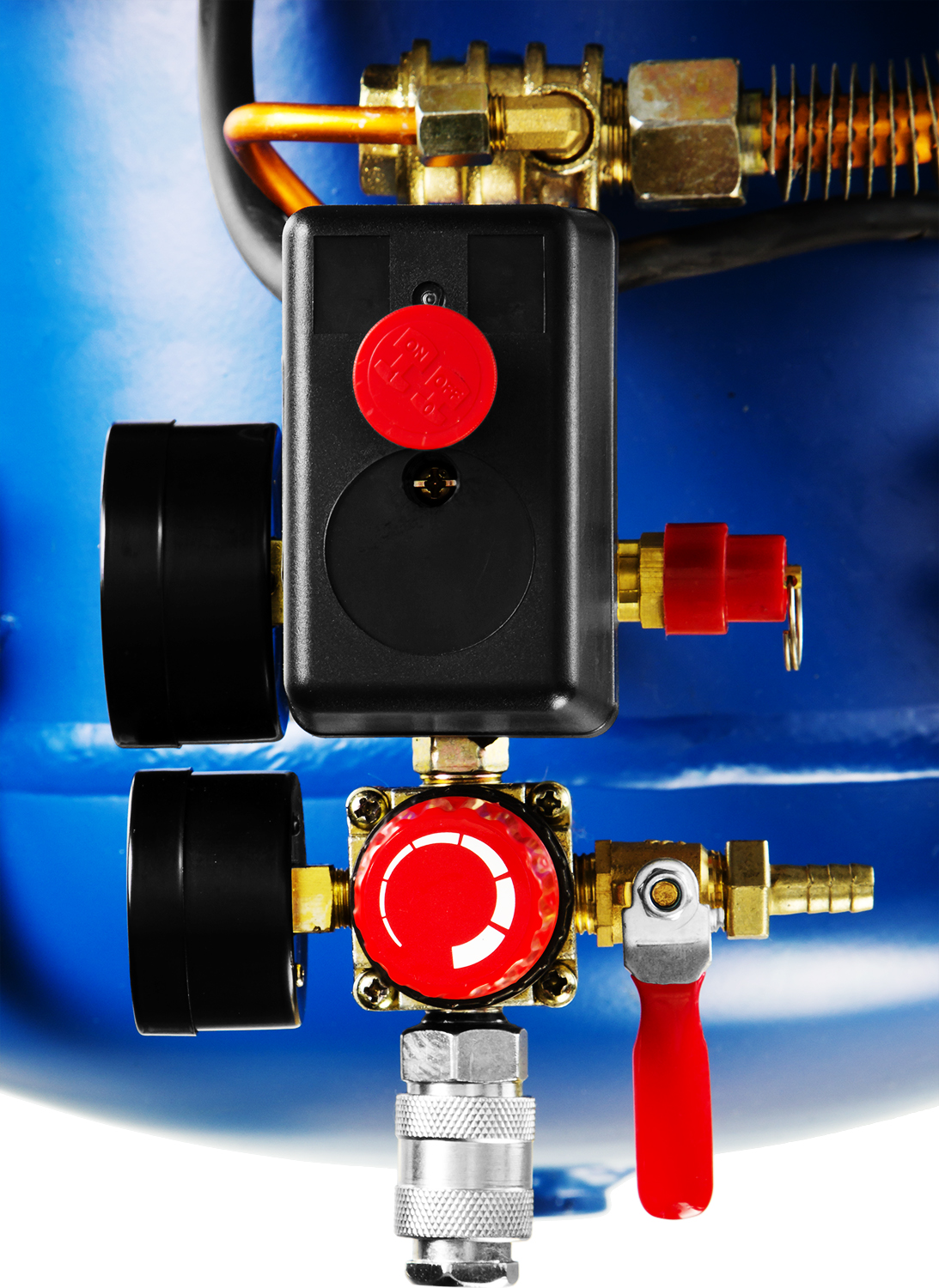 ЗУБР 440 л/мин, 50 л, 2200 Вт, ременной масляный компрессор, Профессионал (ЗКПМ-440-50-Р-2.2) — фото 5