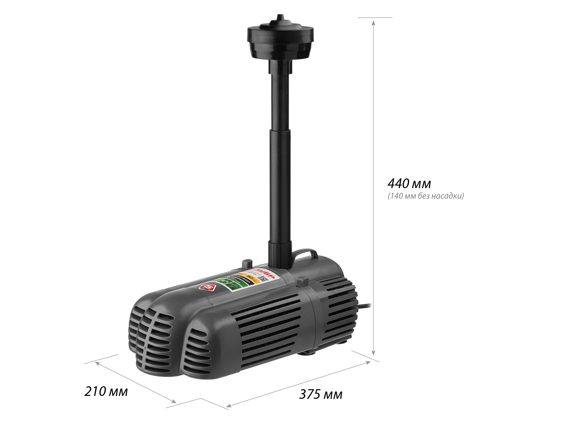 ЗУБР 85 Вт, фонтанный насос для грязной воды (ЗНФГ-50-3.4) — фото 3
